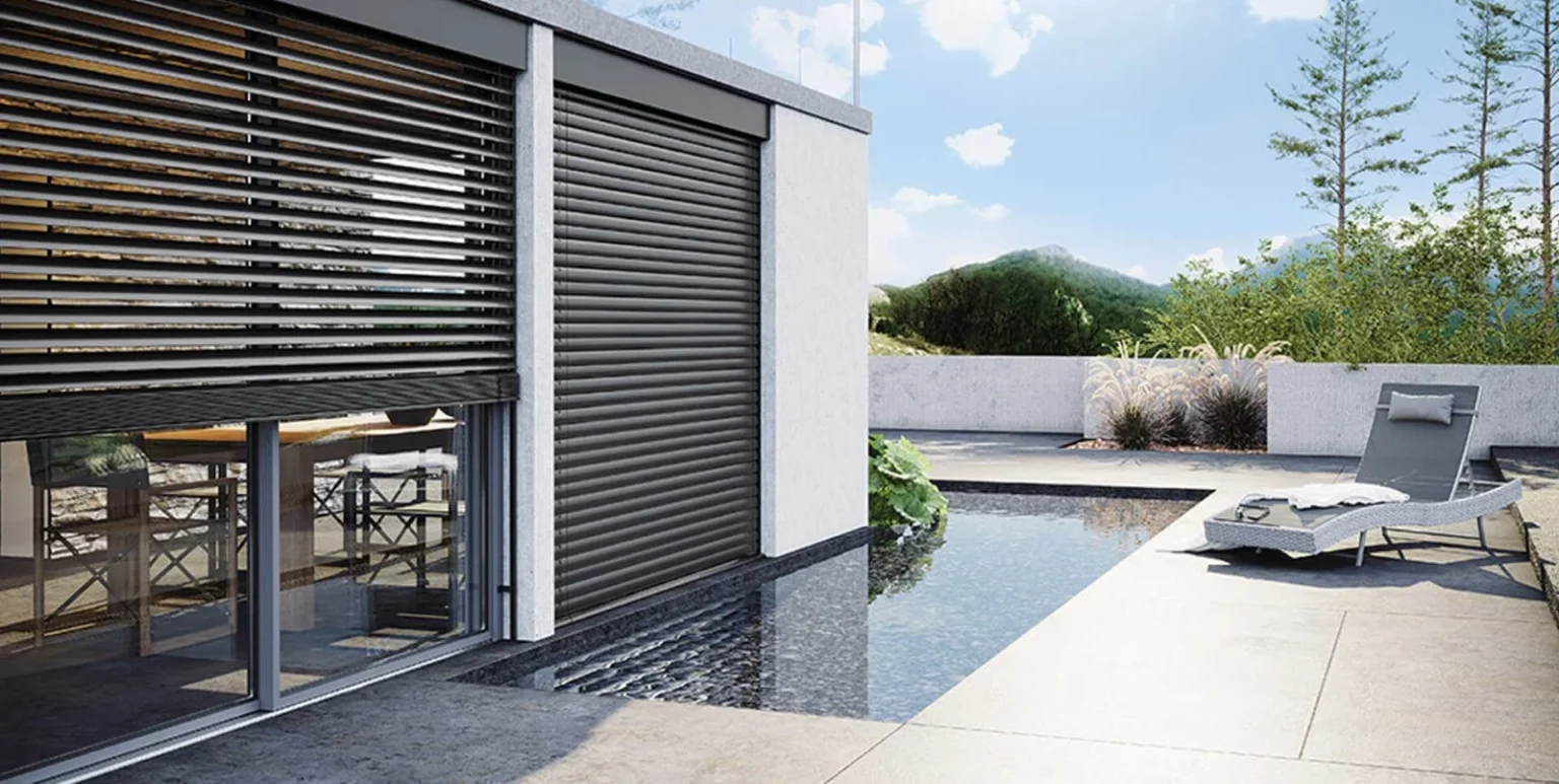 External roller blinds installation