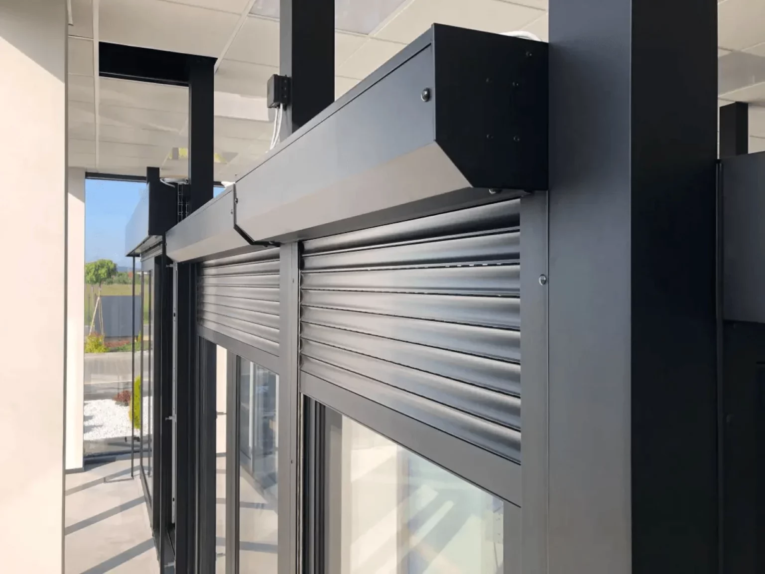 External roller blinds installation