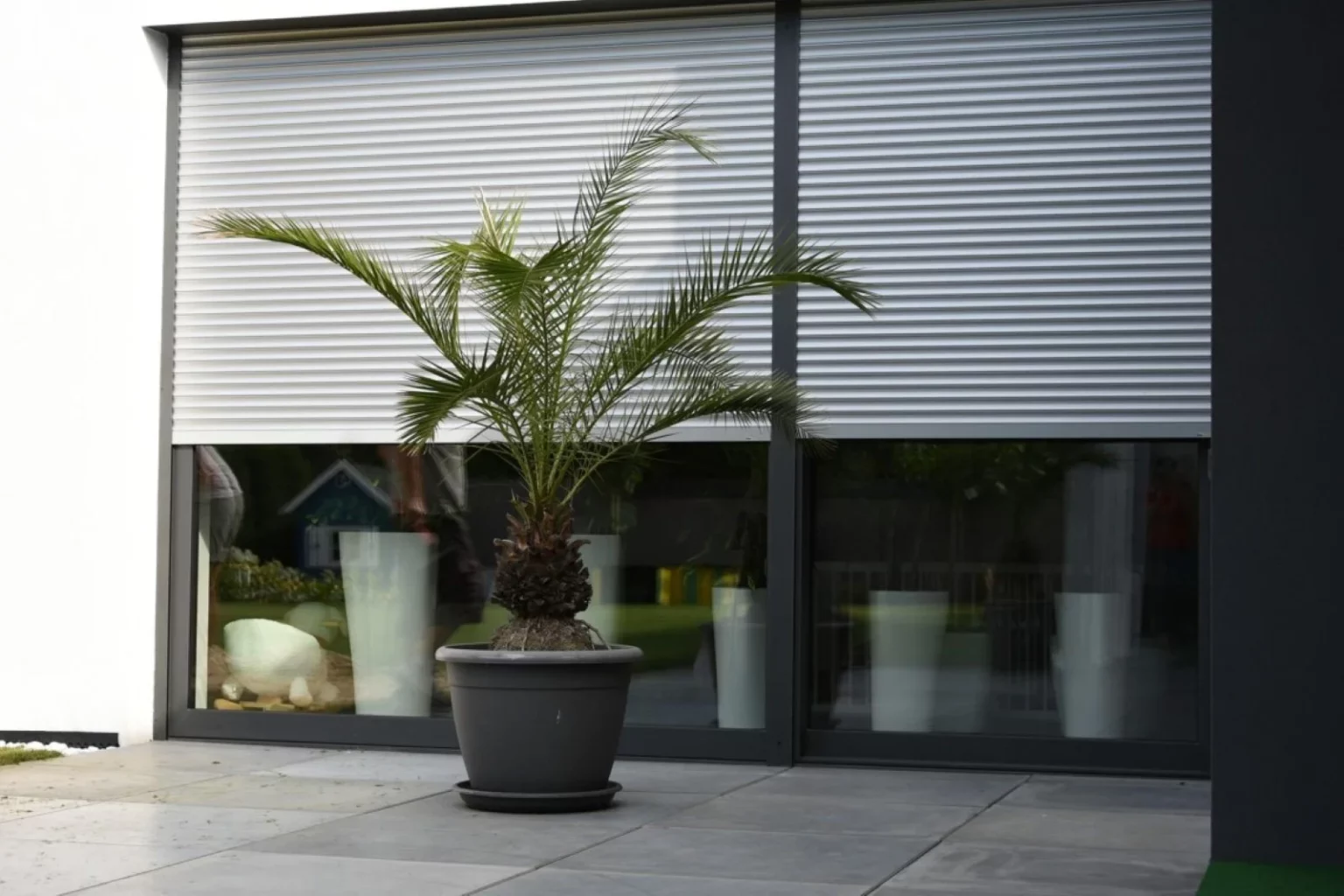 External roller blinds installation