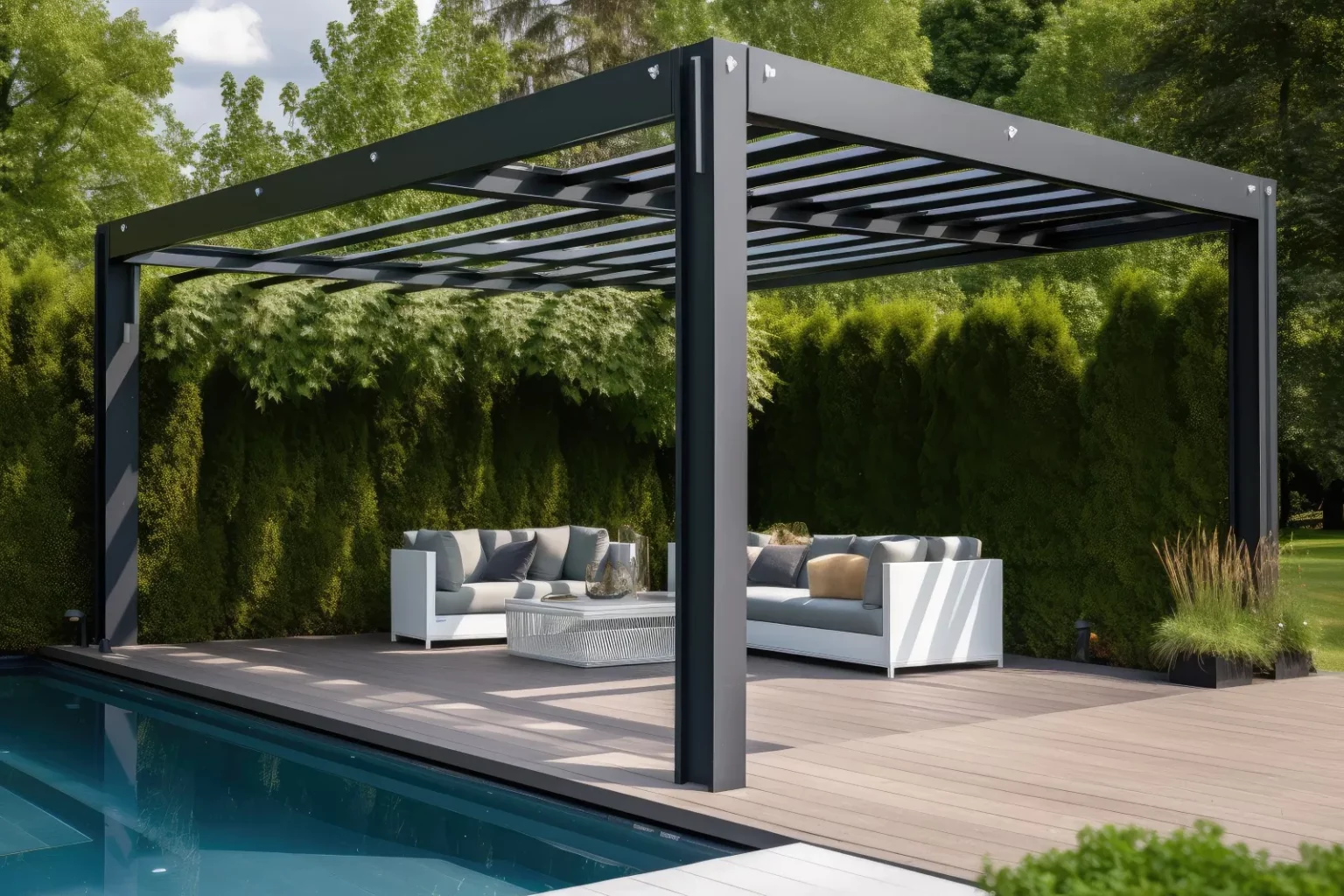 Outdoor pergola shading project