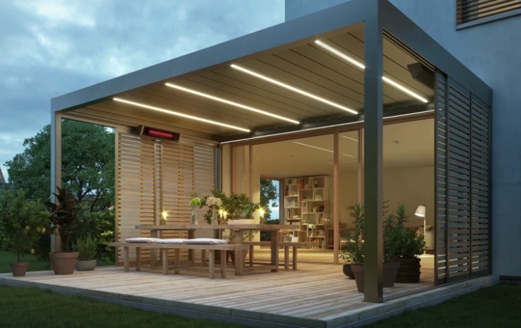 Contemporary pergola designed for outdoor living