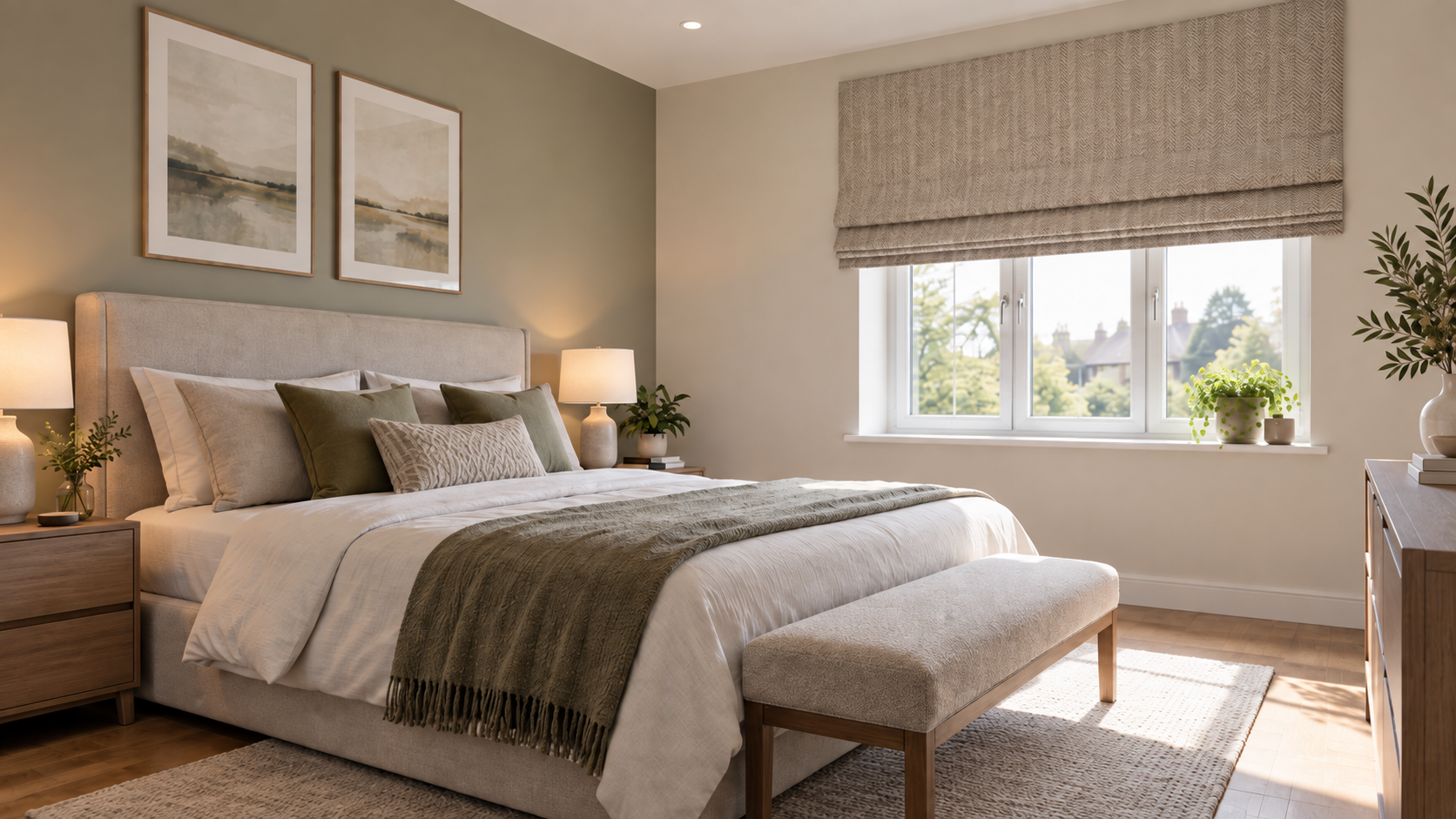 Made-to-measure Roman blinds in London