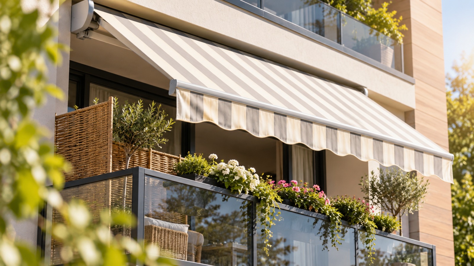 Outdoor shading for a terrace