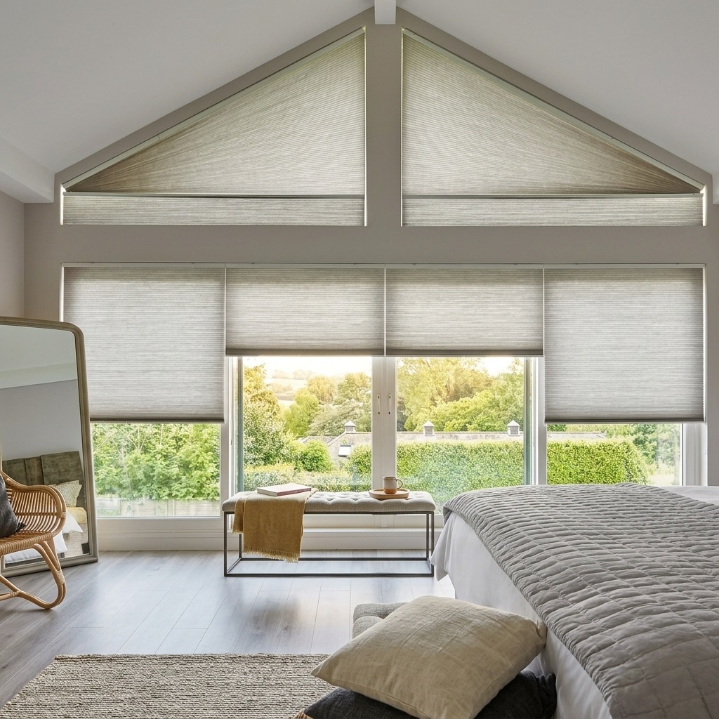 Specialist blinds for shaped windows