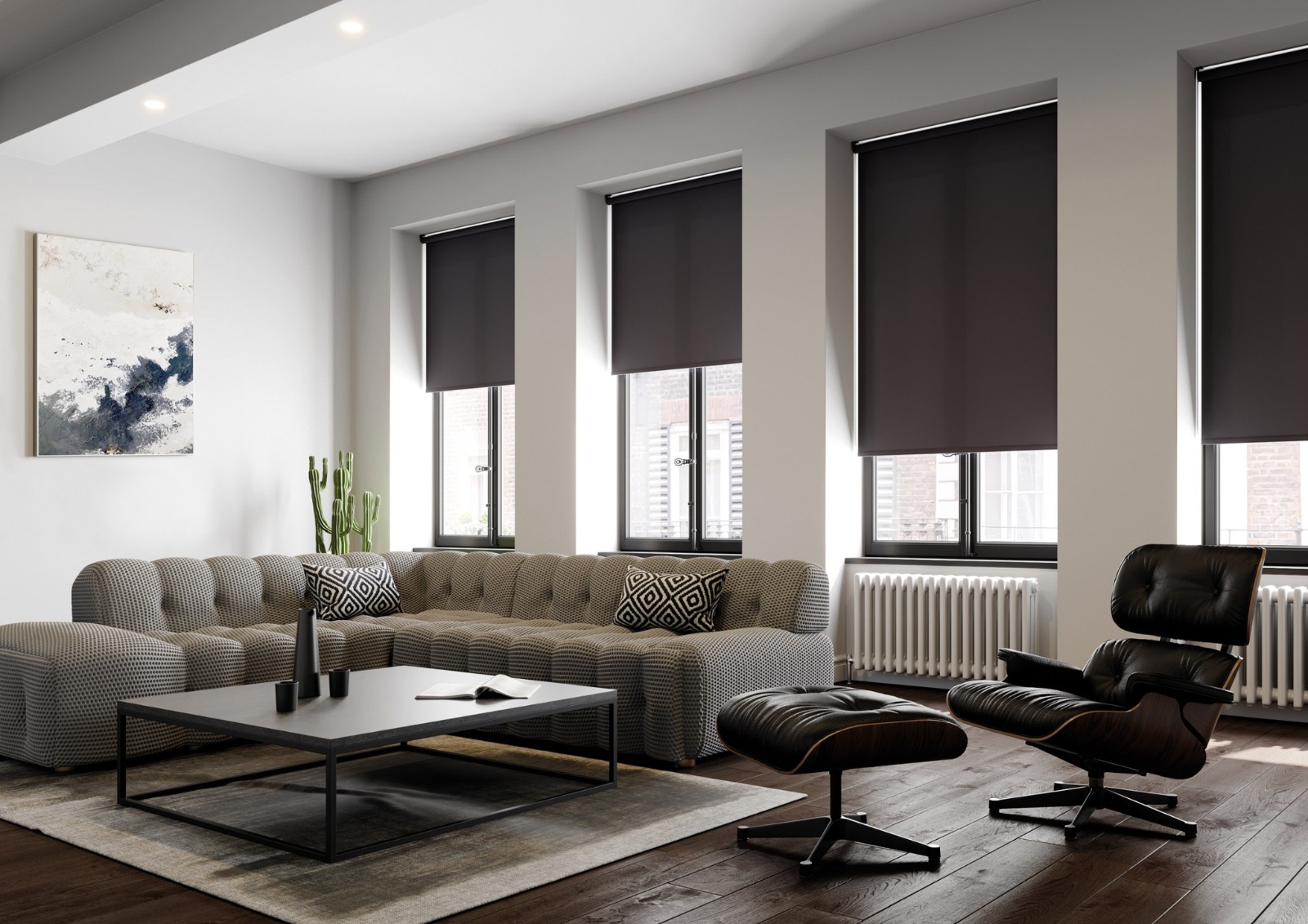 Made-to-measure motorised roller blinds